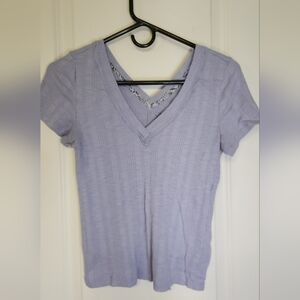 Pilcro Loungewear Lavender V-Neck Women Top